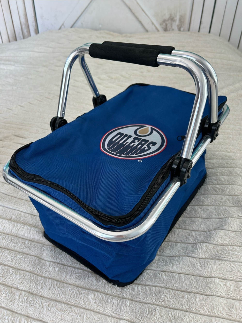 Edmonton Oilers Blue Collapsible Basket